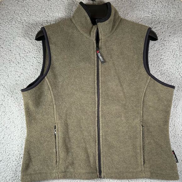 Eddie Bauer Jackets & Blazers - Eddie Bauer Vest Women L Green  Polartec Fleece Full Zip mock neck Pockets